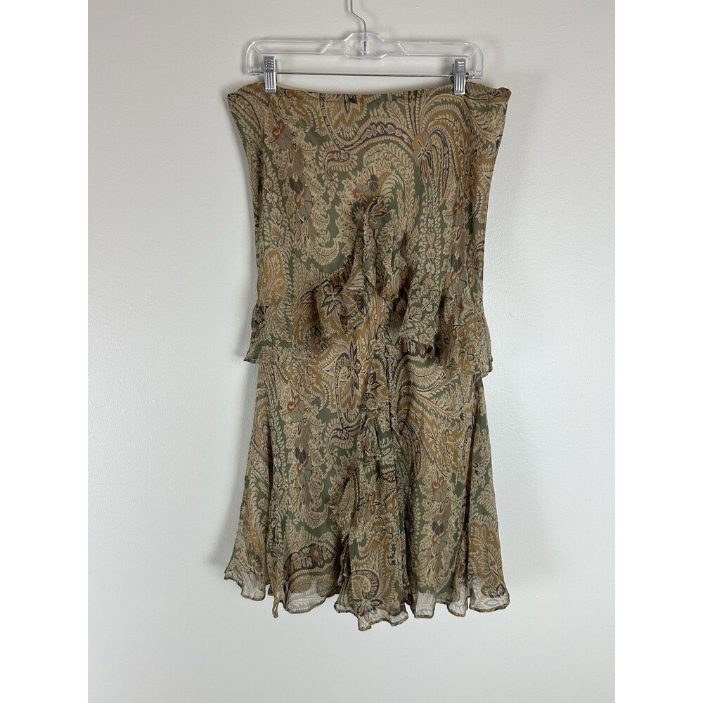 Lauren Ralph Lauren Paisley Midi Skirt - Green and Brown